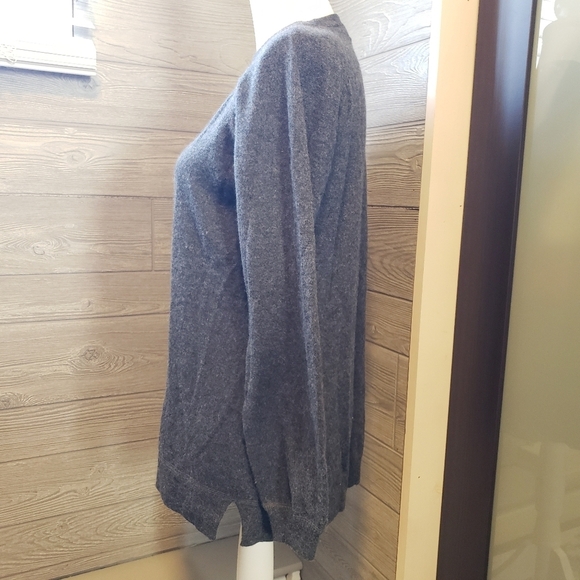 Parisian Signature Cashmere Sweater Long Sleeve Gray | Size Petite M - Picture 4 of 12